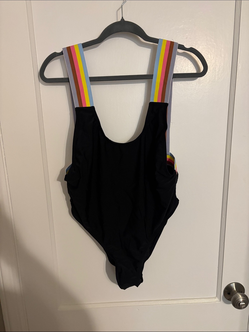 Kulani Kinis Black Swimsuit with Multicolor Straps